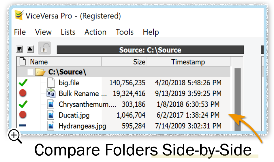 Compare Folders Side-by-Side